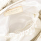 Chanel Around 2007 Made Dotted Cutout Design Cc Mark Charm Chain Shoulder Bag White/Silver