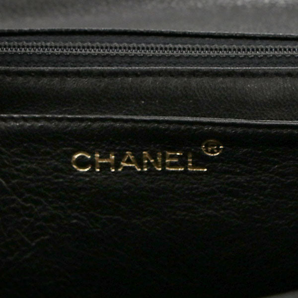Chanel Around 2000 Made Turn-Lock Top Handle Bag Black