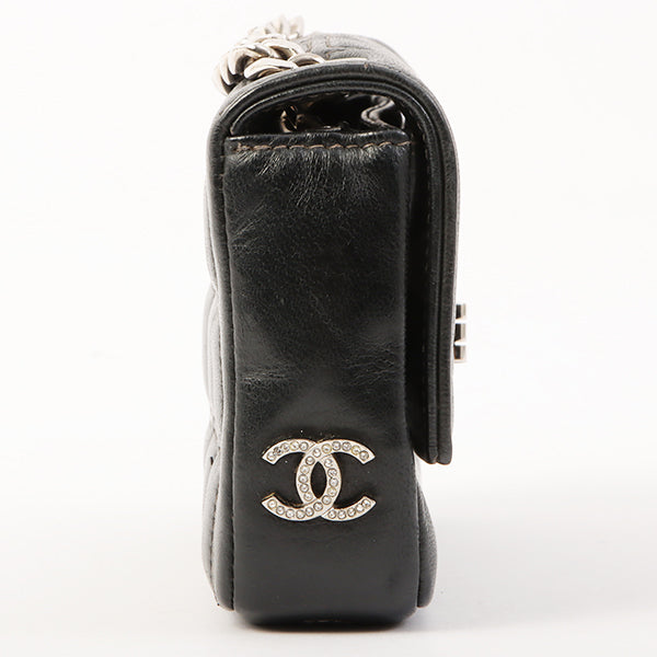 Chanel Around 2000 Made 2.55 Design Stitch Side Cc Mark Mini Chain Bag Dark Navy