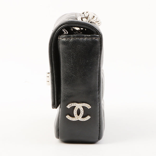 Chanel Around 2000 Made 2.55 Design Stitch Side Cc Mark Mini Chain Bag Dark Navy