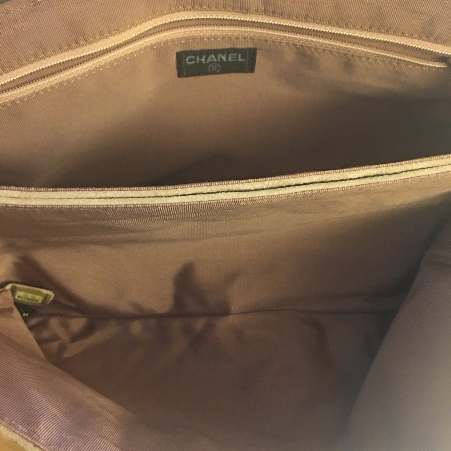 CHANEL 2.55 Shoulder Bag in Beige Suede