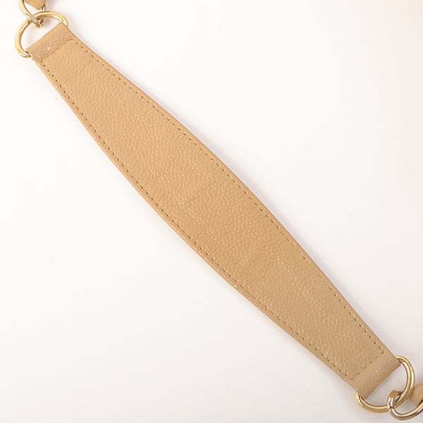 Chanel Around 2003 Made Caviar Skin Cc Mark Stitch Shoulder Bag Beige