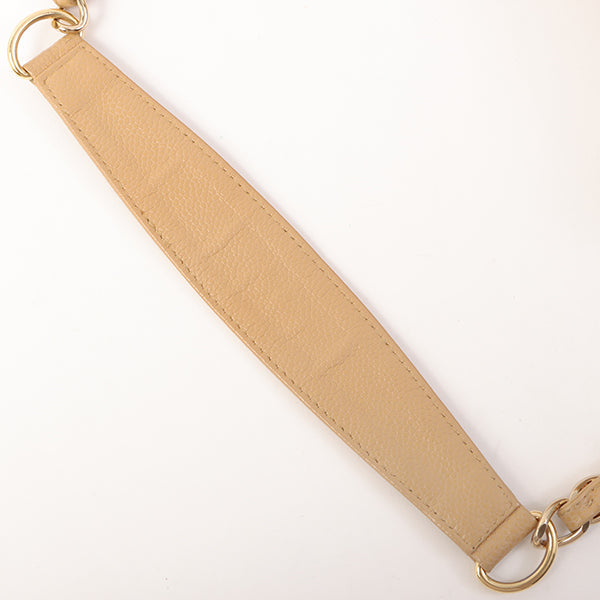 Chanel Around 2003 Made Caviar Skin Cc Mark Stitch Shoulder Bag Beige