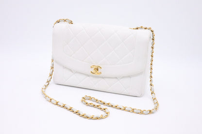 Chanel Medium Diana in White Leather