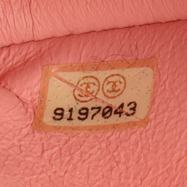 CHANEL Around 2004 Made Caviar Skin Classic Flap Chain Bag 25Cm Pink