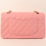 CHANEL Around 2004 Made Caviar Skin Classic Flap Chain Bag 25Cm Pink