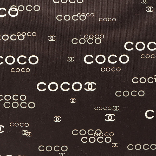 Chanel Around 2002 Made Canvas Cc Mark Logo Print Chain Tote Bag Black