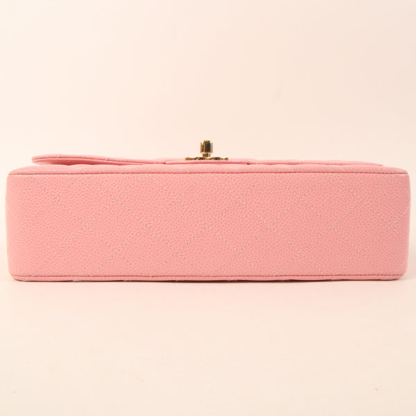 CHANEL Around 2004 Made Caviar Skin Classic Flap Chain Bag 25Cm Pink