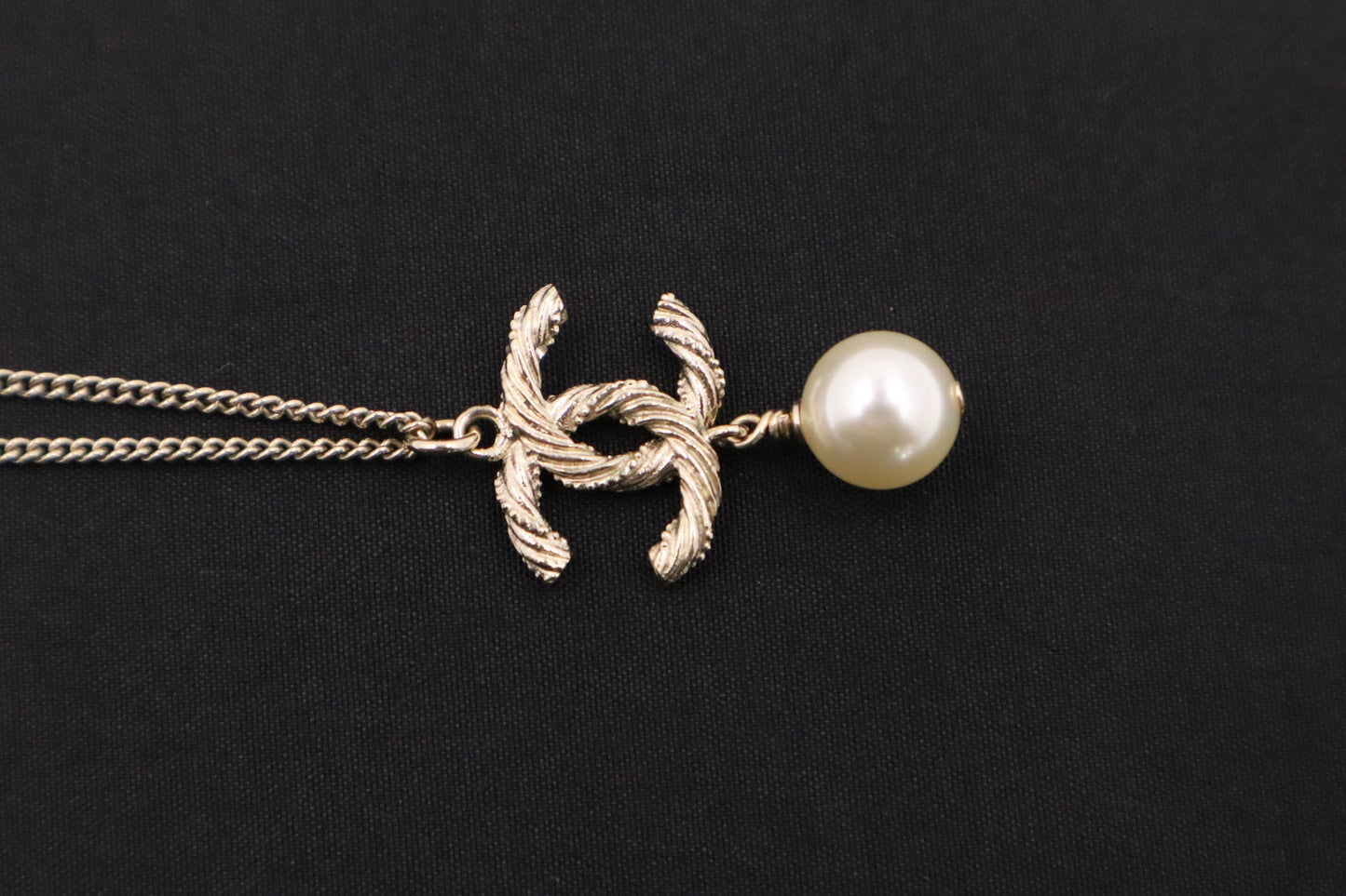 Chanel CC and Pearl Necklace