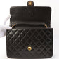 Chanel Around 1997 Made Cc Mark Plate Chain Bag Black