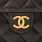 Chanel Around 1997 Made Cc Mark Plate Chain Bag Black