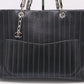 Chanel Mademoiselle Tote in Black Striped Leather