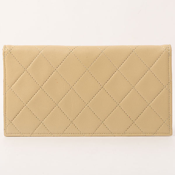Chanel Around 1990 Made Design Flap Chain Bag With Pouch Beige