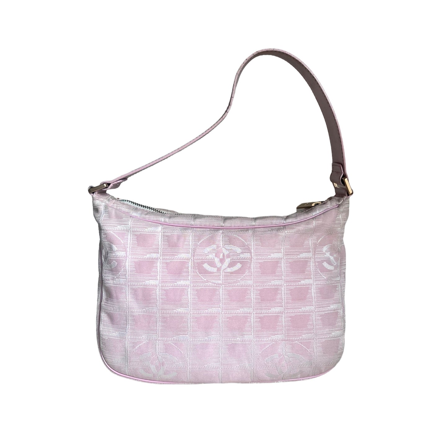Chanel Ice Cube 2003 -2004 Pink Canvas Hobo Shoulder Bag