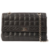Chanel Around 2001 Made 2.55 Design Stitch Side Cc Mark Chain Bag Black