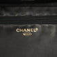 Chanel Around 1997 Made Caviar Skin Cc Mark Stitch 2Way Vanity Black