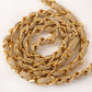 CHANEL Around 1990 Made Big Square Classic Flap Chain Bag Beige
