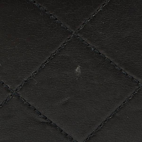 Chanel Around 1990 Made Design Flap Turn-Lock Chain Bag Black