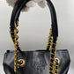 Prada Leather Tote with Chain Handle