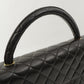Chanel Around 1992 Made Classic Flap Hand Bag Black