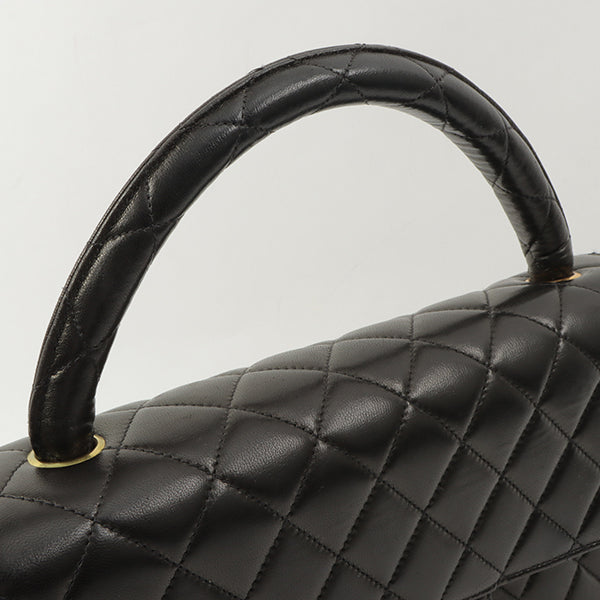 Chanel Around 1992 Made Classic Flap Hand Bag Black