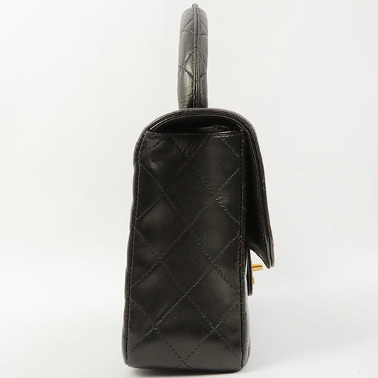 Chanel Around 1992 Made Classic Flap Hand Bag Black