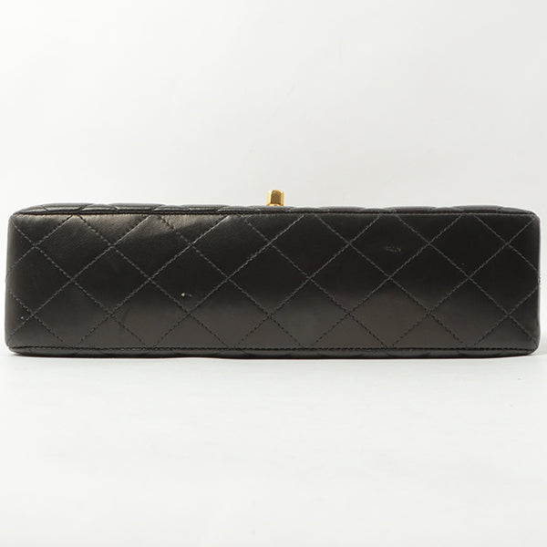 Chanel Around 1992 Made Classic Flap Hand Bag Black