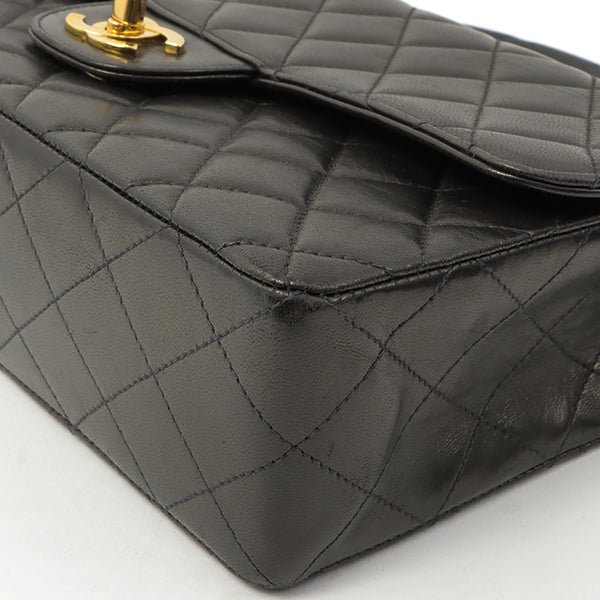 Chanel Around 1992 Made Classic Flap Hand Bag Black