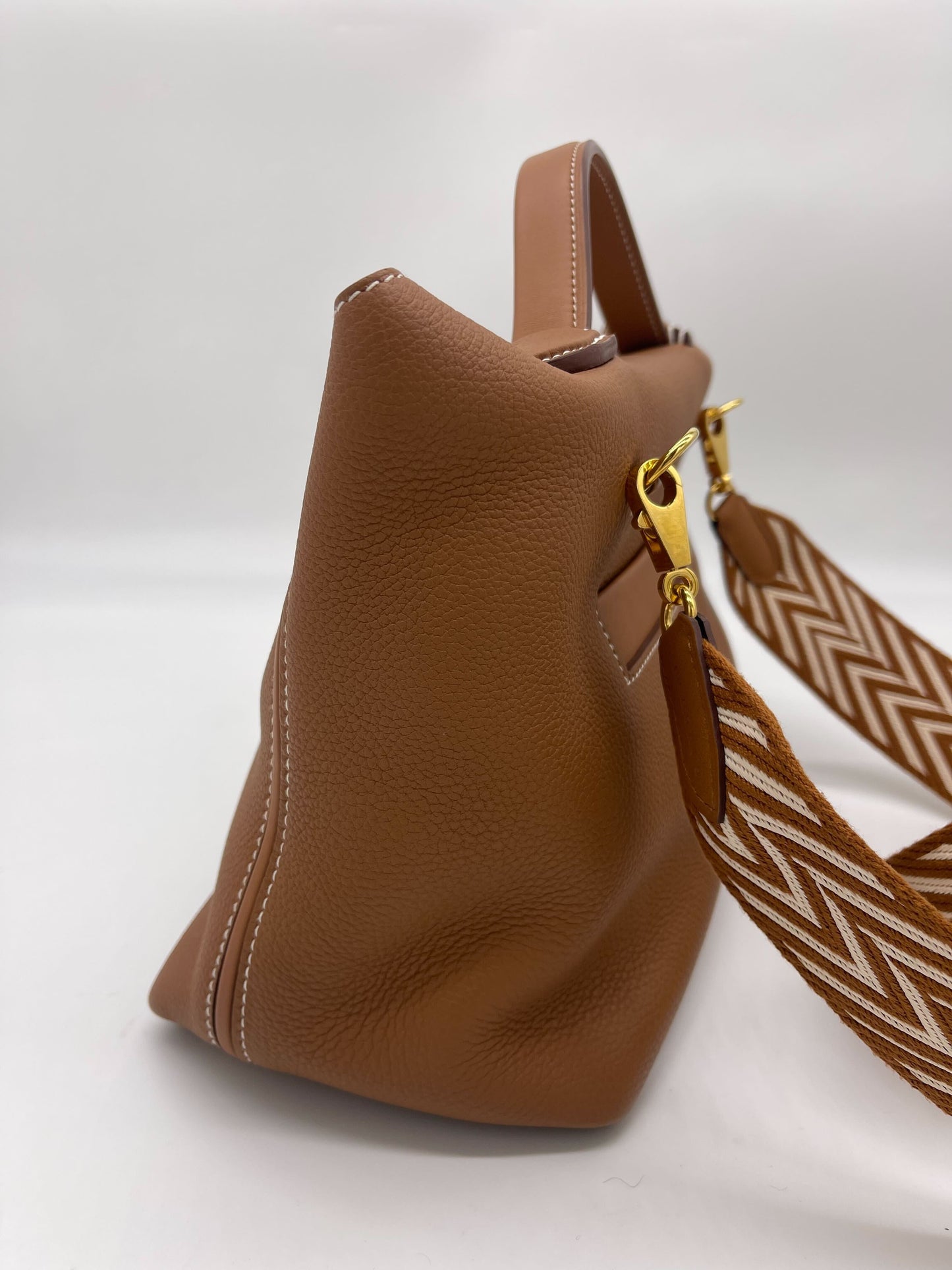 Luxury Hermes 24/24 29 Gold Veau Togo Touch Alligator Gold Hardware