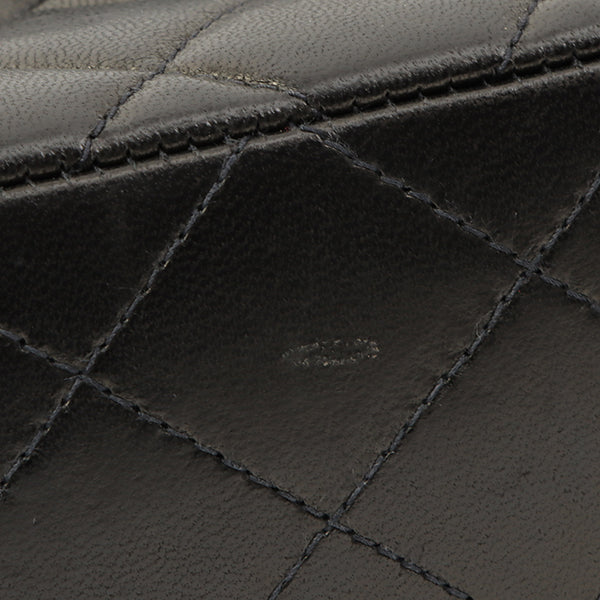 Chanel Around 1992 Made Classic Flap Hand Bag Black