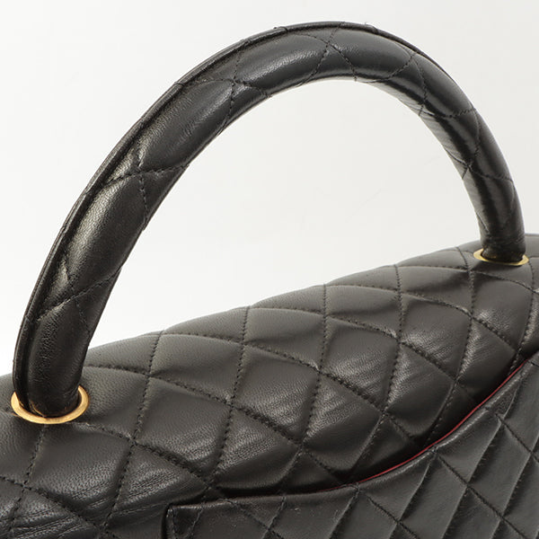 Chanel Around 1992 Made Classic Flap Hand Bag Black