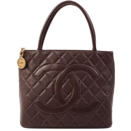 Chanel Around 2001 Made Caviar Skin Cc Mark Stitch Revival Tote Bag Wine Red