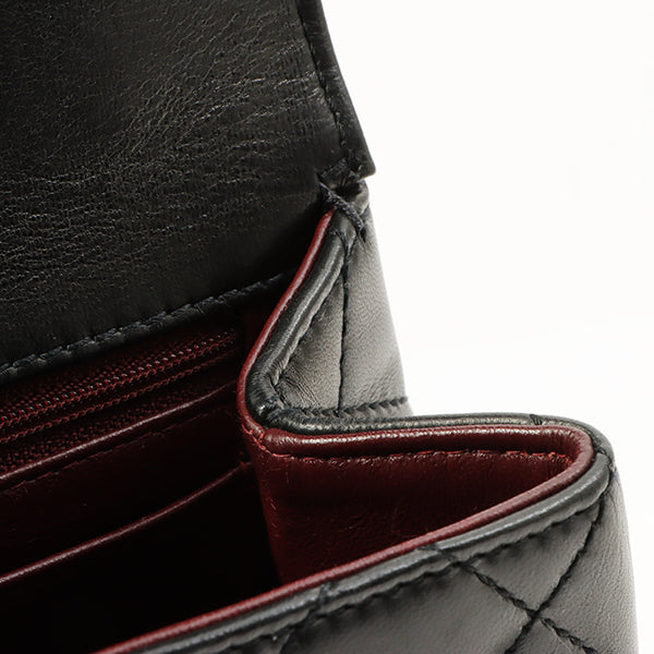 Chanel Around 1998 Made Turn-Lock Top Handle Bag Black