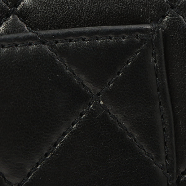Chanel Around 1998 Made Turn-Lock Top Handle Bag Black