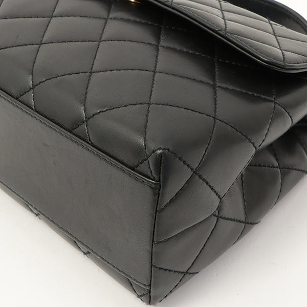 Chanel Around 1998 Made Turn-Lock Top Handle Bag Black