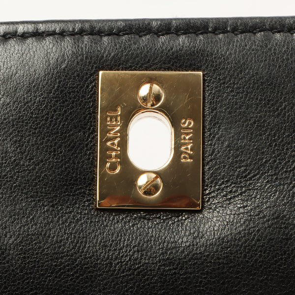 Chanel Around 1998 Made Turn-Lock Top Handle Bag Black