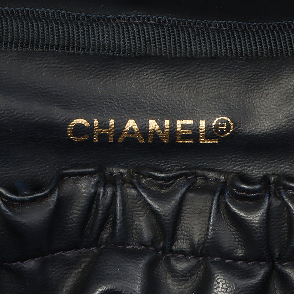 Chanel Around 1997 Made Denim Cc Mark Stitch Vanity Indigo