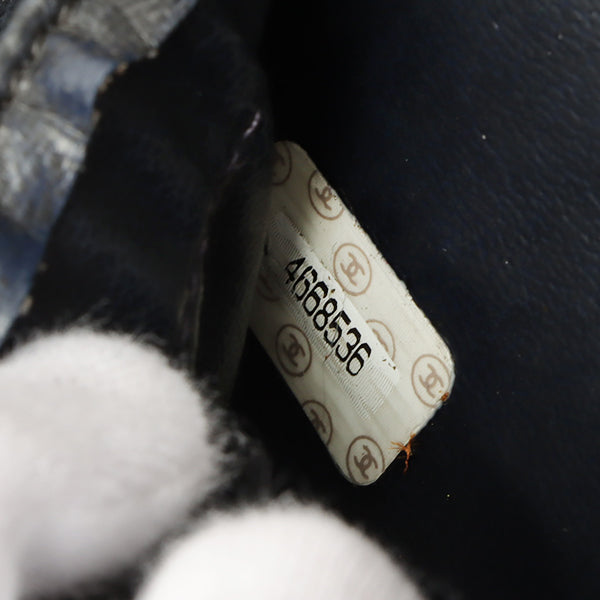 Chanel Around 1997 Made Denim Cc Mark Stitch Vanity Indigo