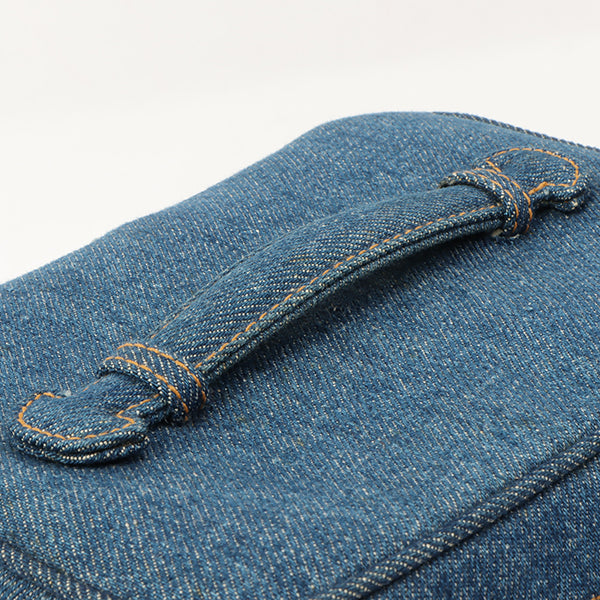 Chanel Around 1997 Made Denim Cc Mark Stitch Vanity Indigo