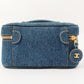 Chanel Around 1997 Made Denim Cc Mark Stitch Vanity Indigo