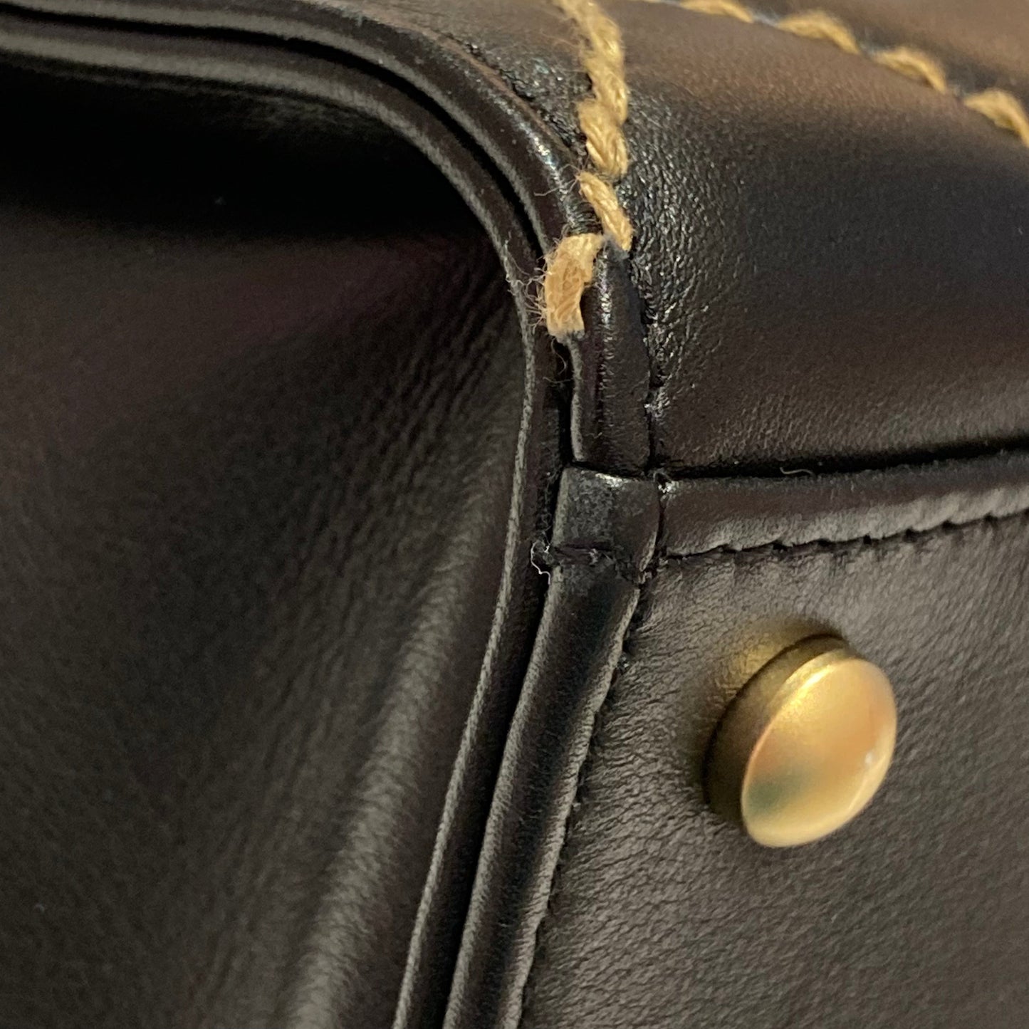 CHANEL 2004 Black Calfskin Wild Stitch Handbag 64009