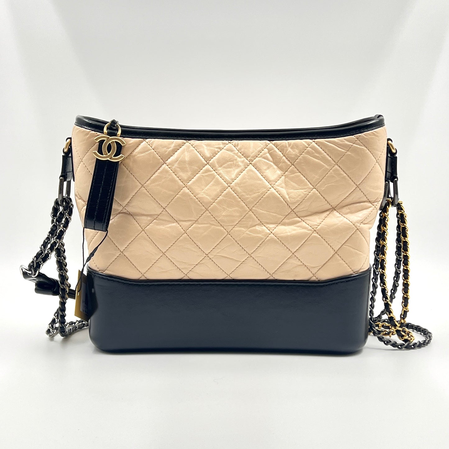 Chanel Beige&Black Gabrielle Hobo Bag TWS