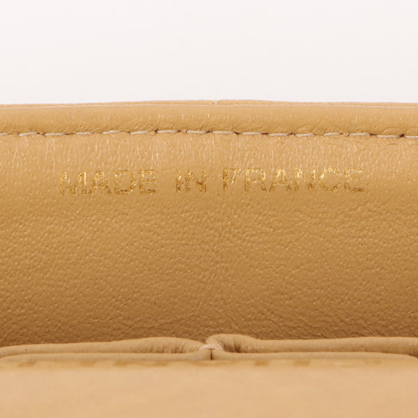 Chanel Around 2001 Made Chocobar Turn-Lock Chain Bag Beige