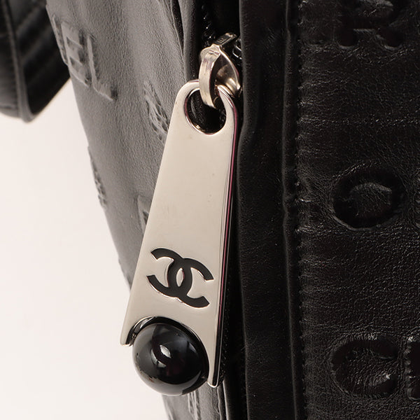 Chanel Around 2008 Made Cc Mark Logo Tote Bag Black