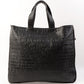 Chanel Around 2008 Made Cc Mark Logo Tote Bag Black