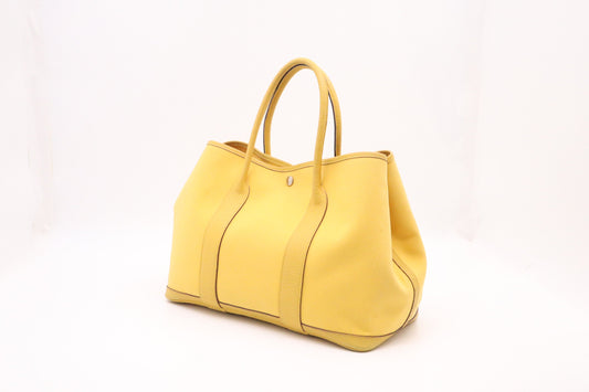 Hermes Garden Party 36 in Yellow Canvas