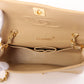 Chanel Around 1990 Made Full Flap Turn-Lock Chain Bag Mini Beige