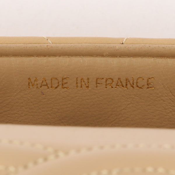 Chanel Around 1990 Made Full Flap Turn-Lock Chain Bag Mini Beige