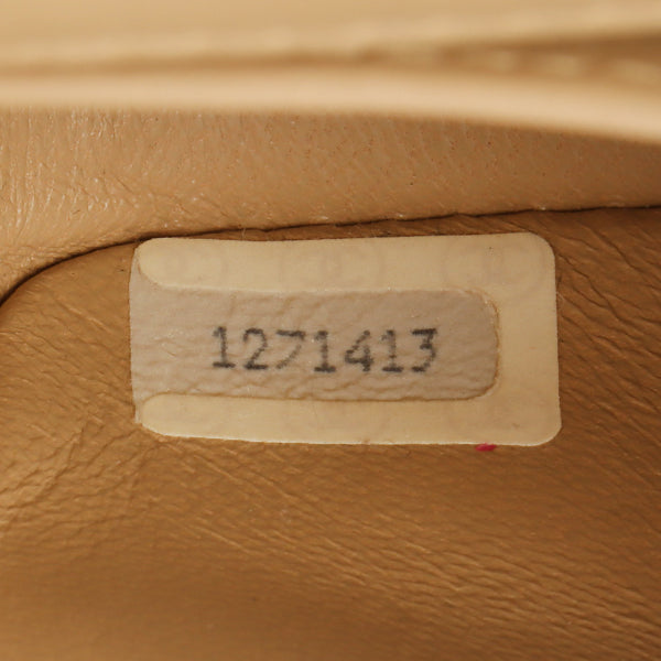 Chanel Around 1990 Made Full Flap Turn-Lock Chain Bag Mini Beige