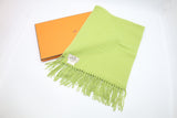 Hermes Scarf in Green Merino Wool